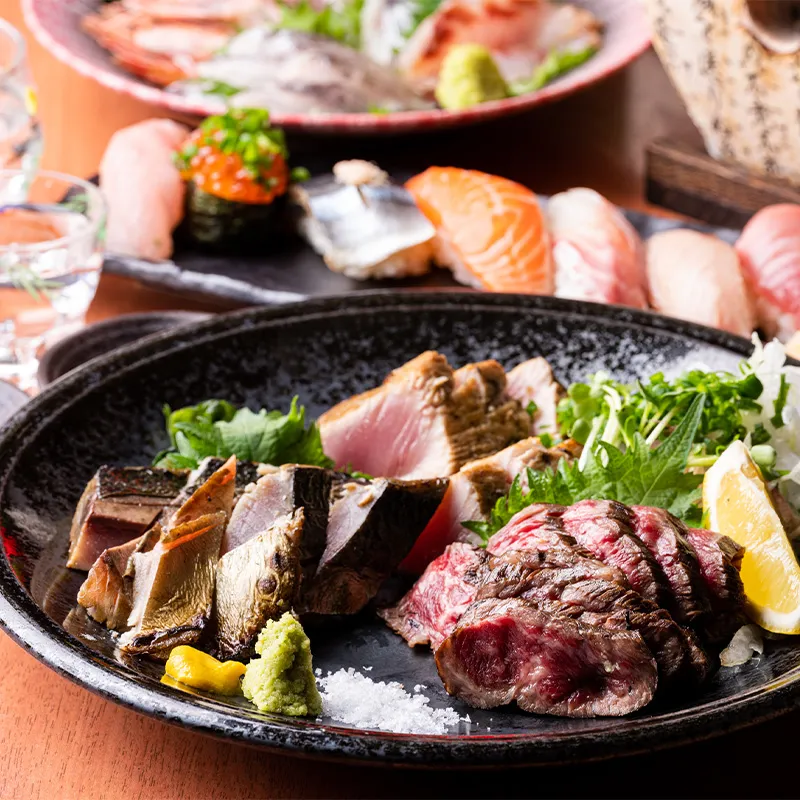 がぶり贅沢特別プラン<br> 2時間飲み放題付　7,400円(税込)<br>お料理のみ　5,500円(税込)